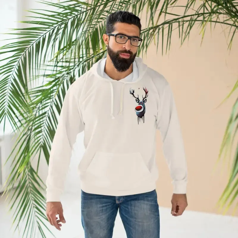 Rudolf Reindeer Christmas Art Pullover Hoodie