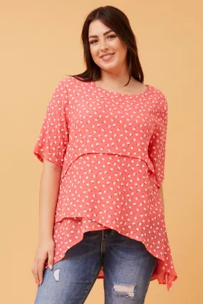 RUTH DOUBLE LAYER FLORAL TOP