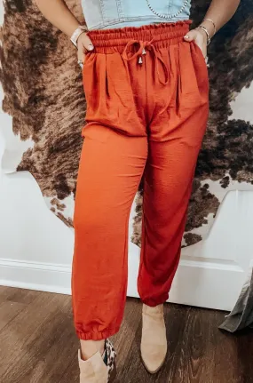 See You There Satin Joggers
