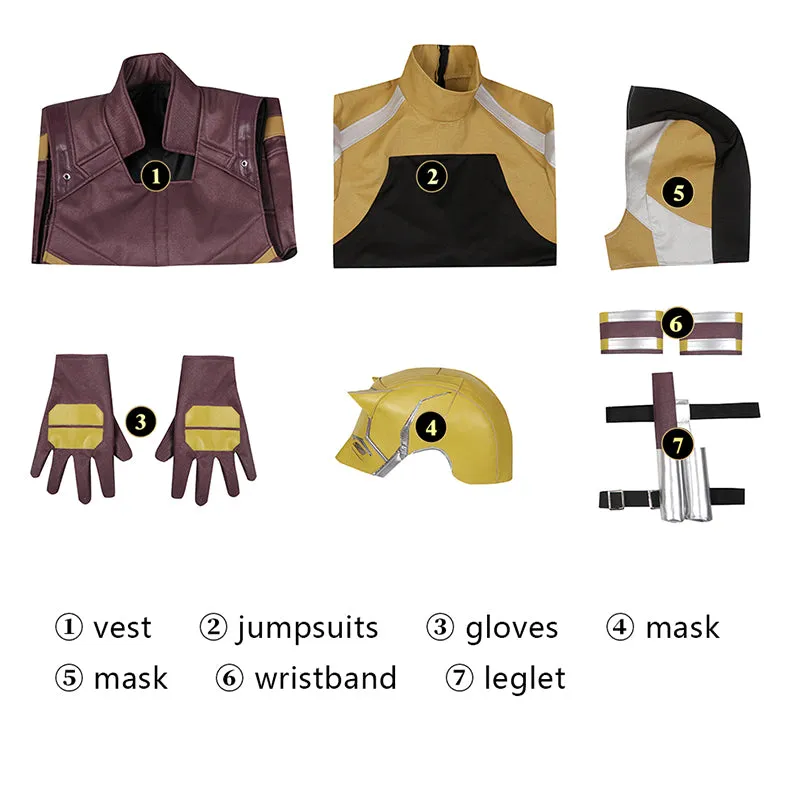 She-Hulk Daredevil Cosplay Matthew Murdock Costume Superhero Battle Yellow Suit Halloween Outfit