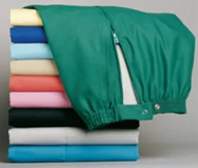Side zipper Slacks, adaptive. (poly/cotton twill). Assorted soli