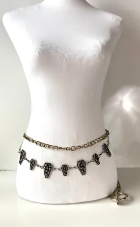 Skull Coffin
Metal Chain layered chain belt