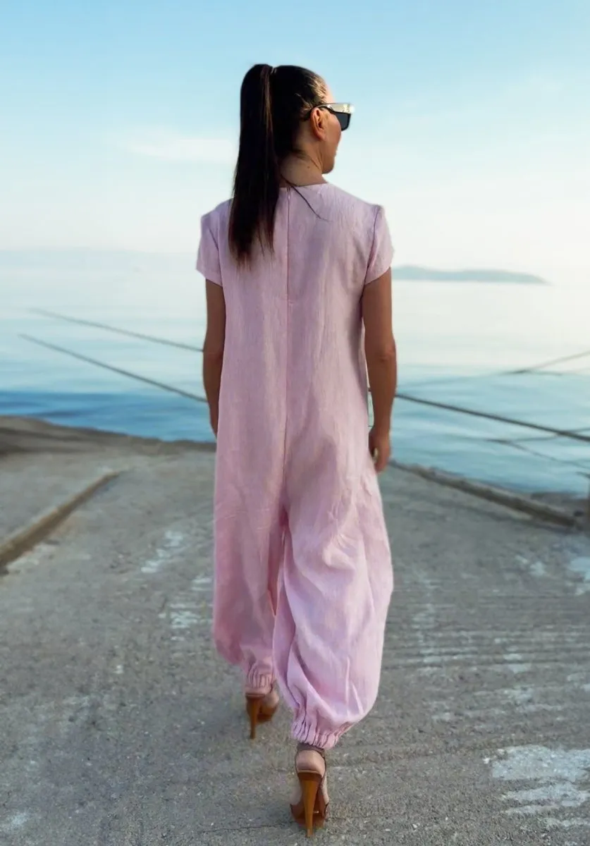 Sleeveless Linen Jumpsuit Lilian