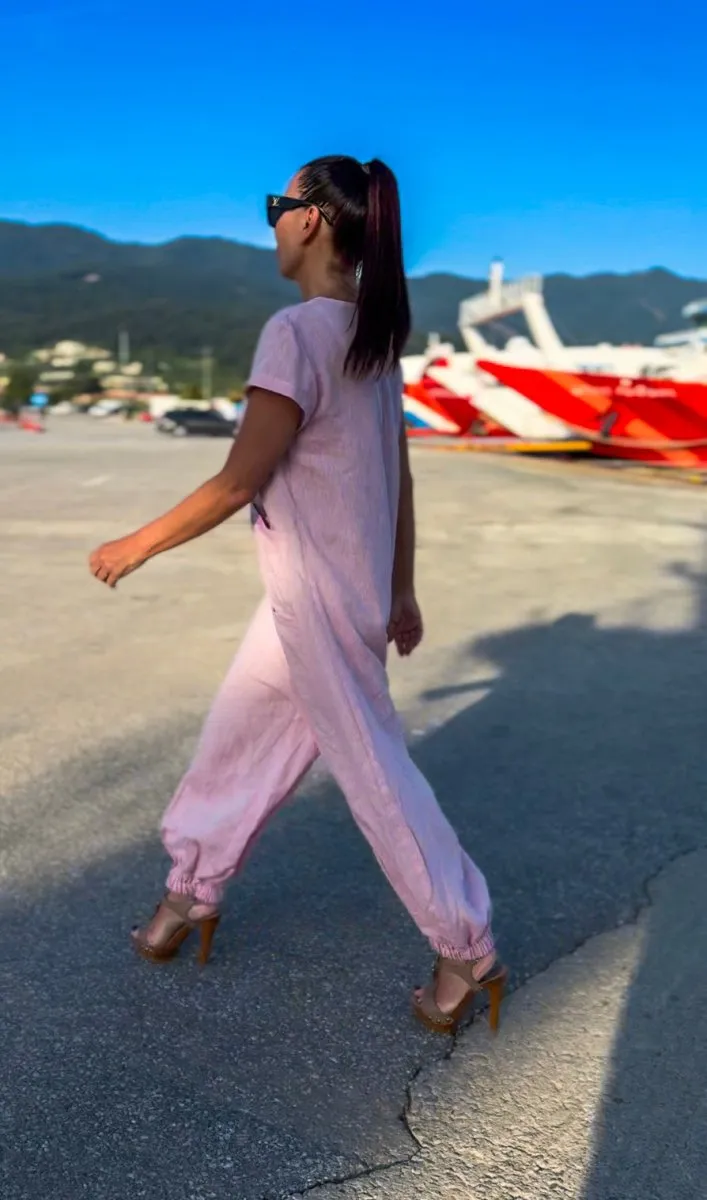 Sleeveless Linen Jumpsuit Lilian