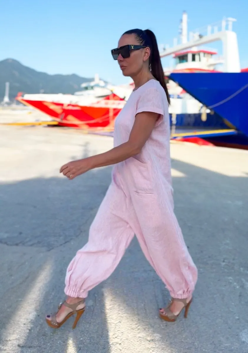 Sleeveless Linen Jumpsuit Lilian