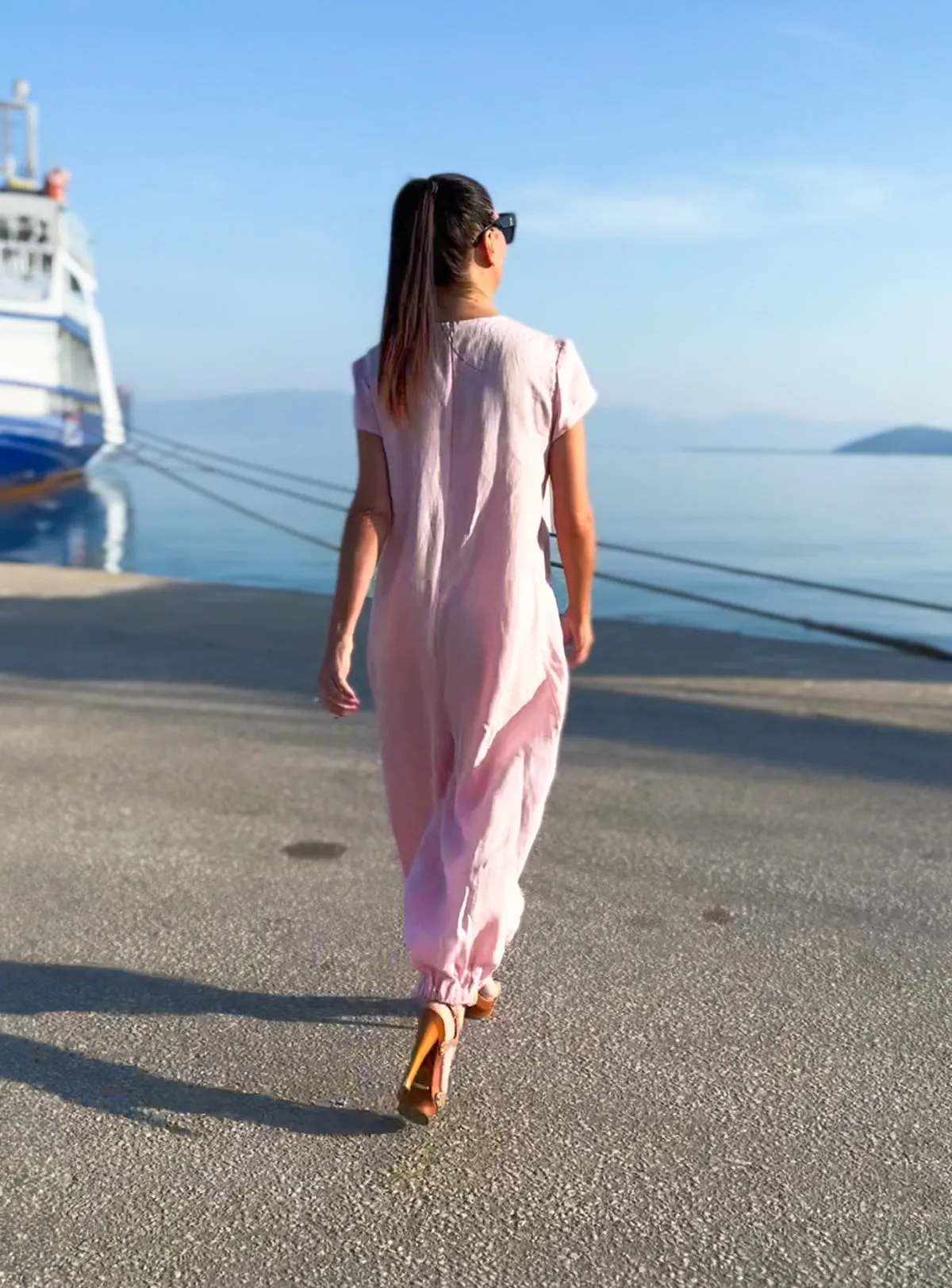 Sleeveless Linen Jumpsuit Lilian