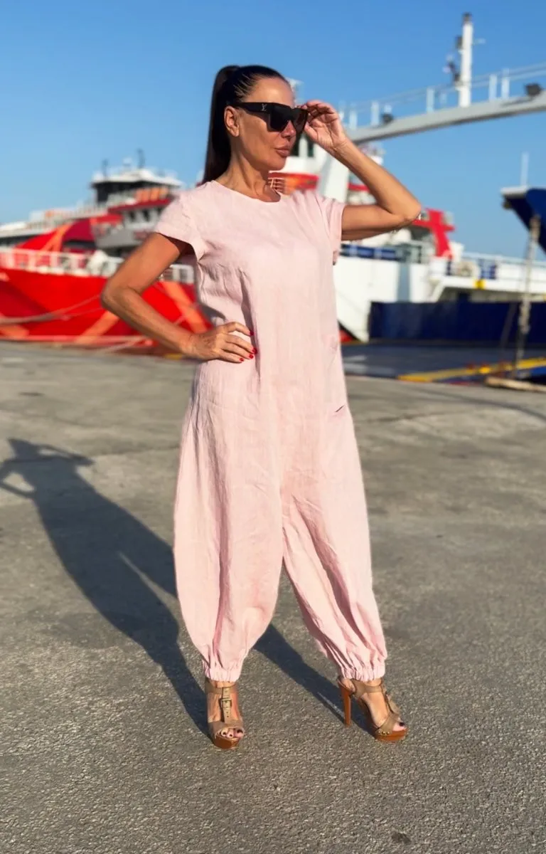 Sleeveless Linen Jumpsuit Lilian