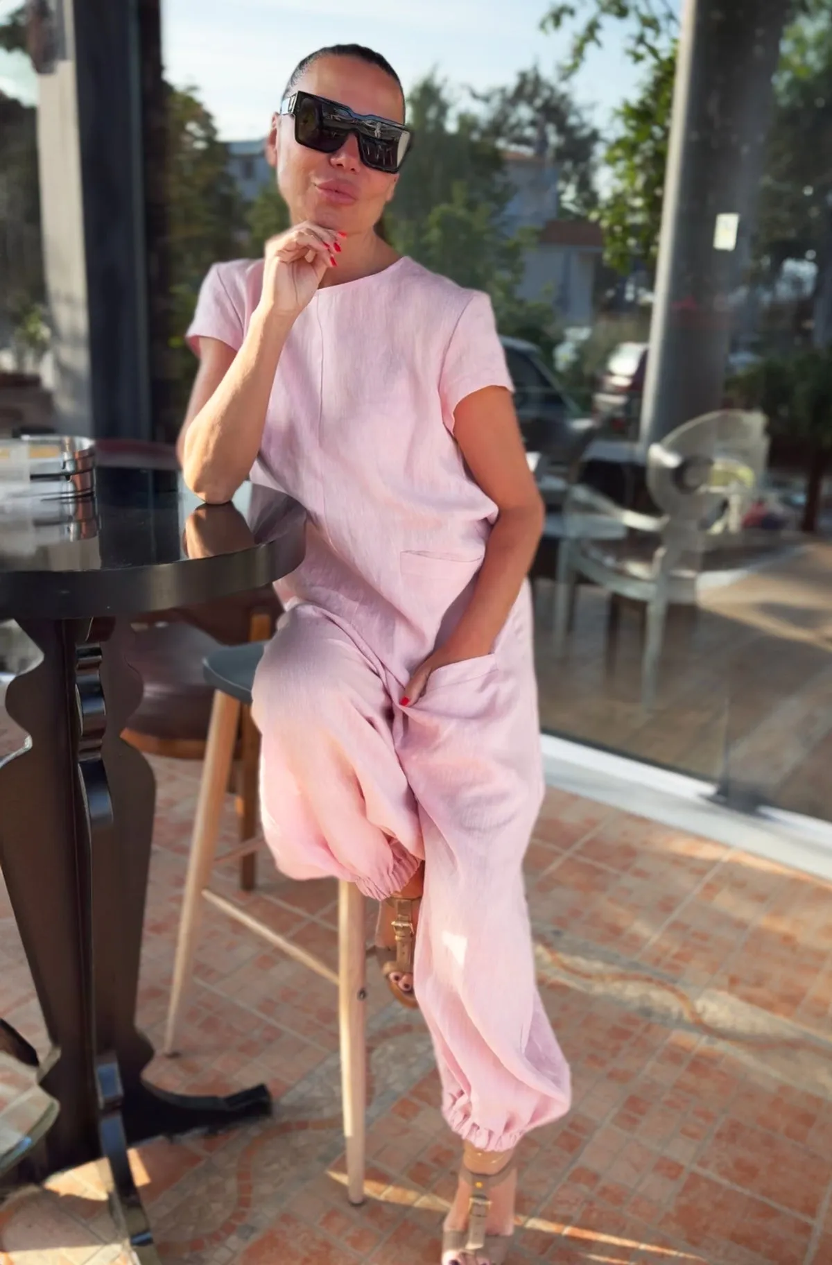 Sleeveless Linen Jumpsuit Lilian