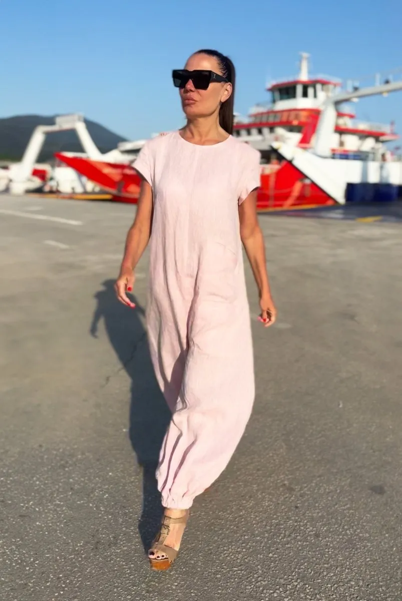 Sleeveless Linen Jumpsuit Lilian