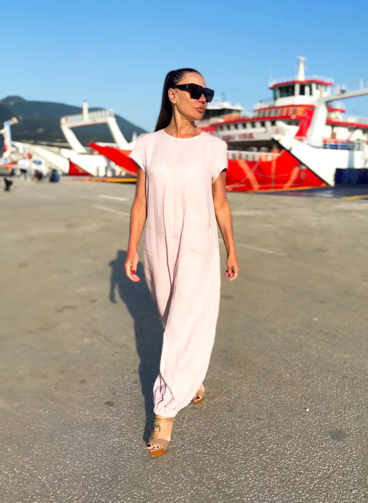 Sleeveless Linen Jumpsuit Lilian