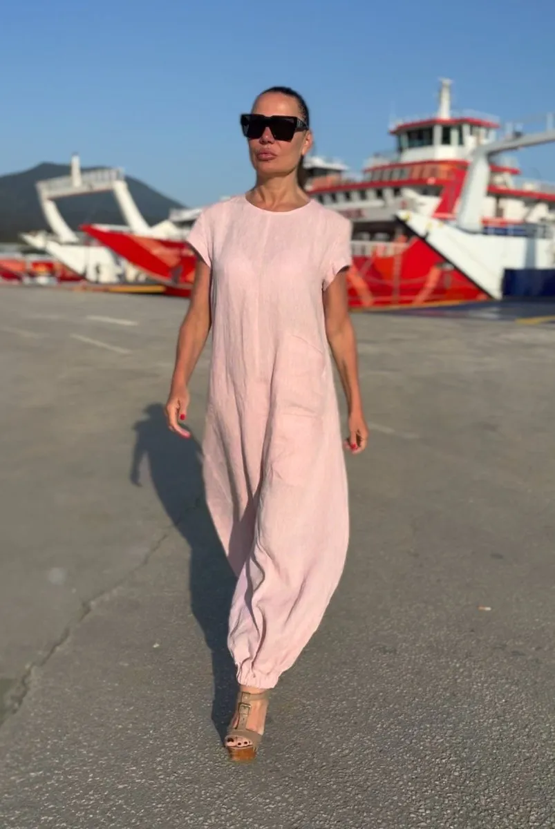 Sleeveless Linen Jumpsuit Lilian