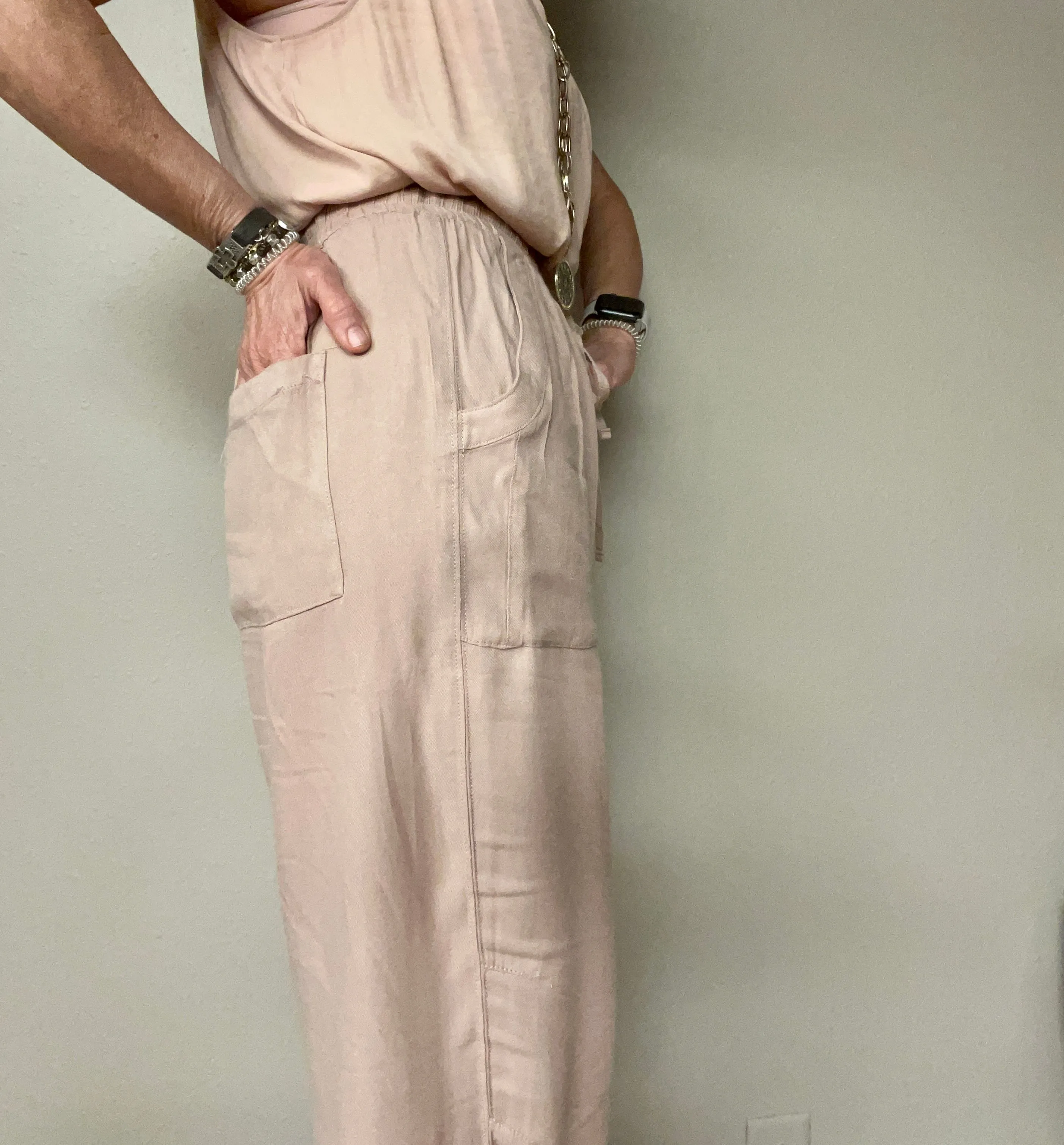 Soft Poly Linen Joggers