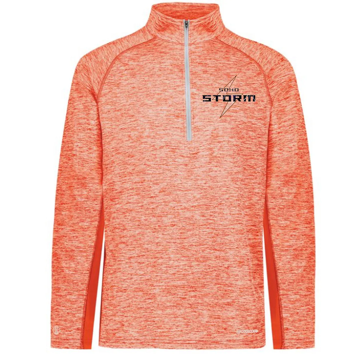 SOHO - Electrify Coolcore 1.2 Zip Pullover with SOHO Storm Lightning Bolt Logo - Orange