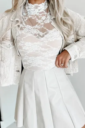 Somebody's Sweetheart Lace Bodysuit (White)
