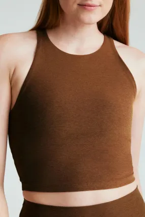 Spacedye Refocus Cropped Tank - Bold Mocha Heather