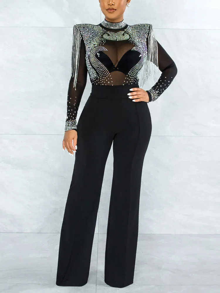 Spaghetti Straps Sequin Trendy Slit Party Dress