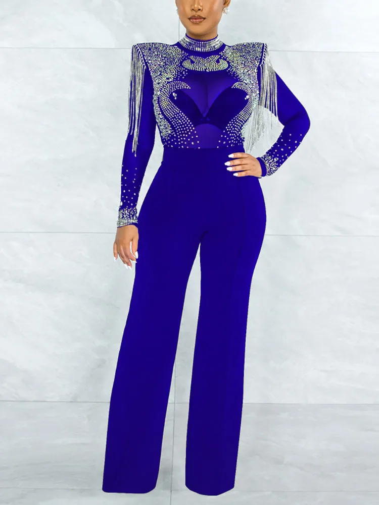 Spaghetti Straps Sequin Trendy Slit Party Dress