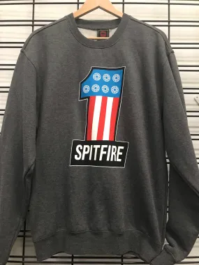Spitfire American Flag #1 Men's Grey Jumper