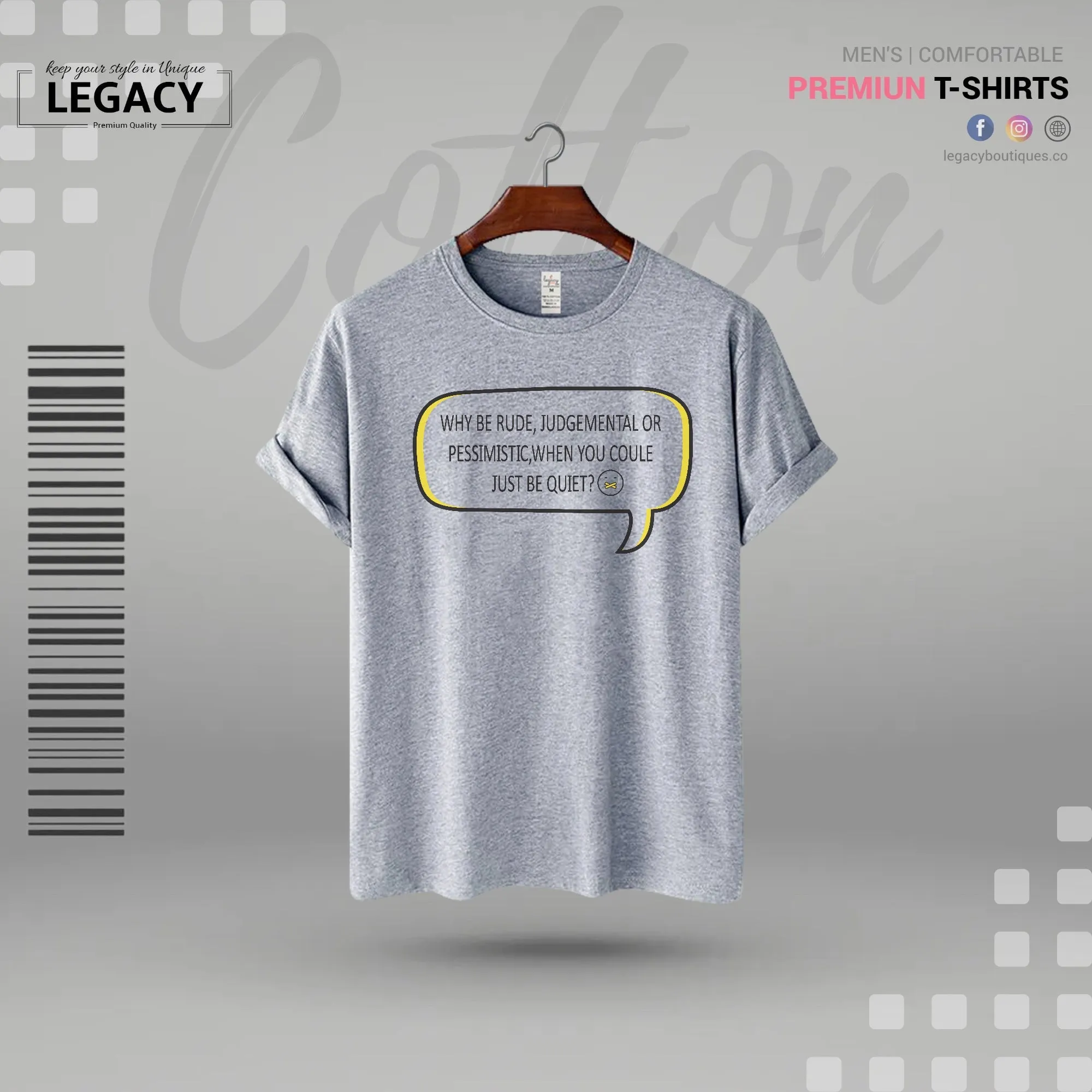 Stay Positive Mens Premium Designer Edition T Shirt