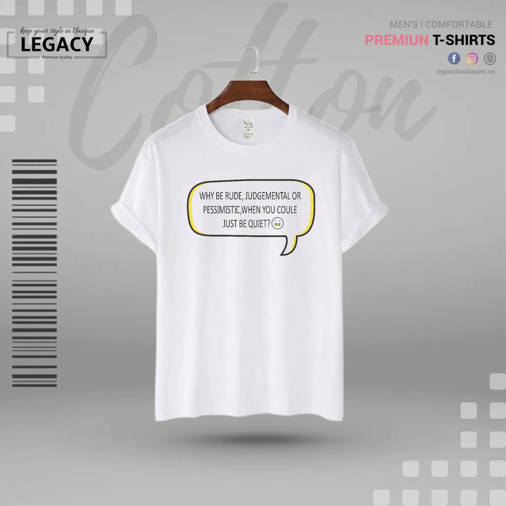 Stay Positive Mens Premium Designer Edition T Shirt