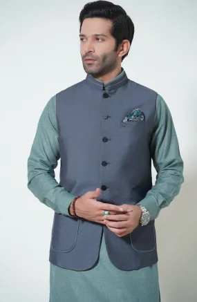 Terry Rayon Waistcoat - Blue