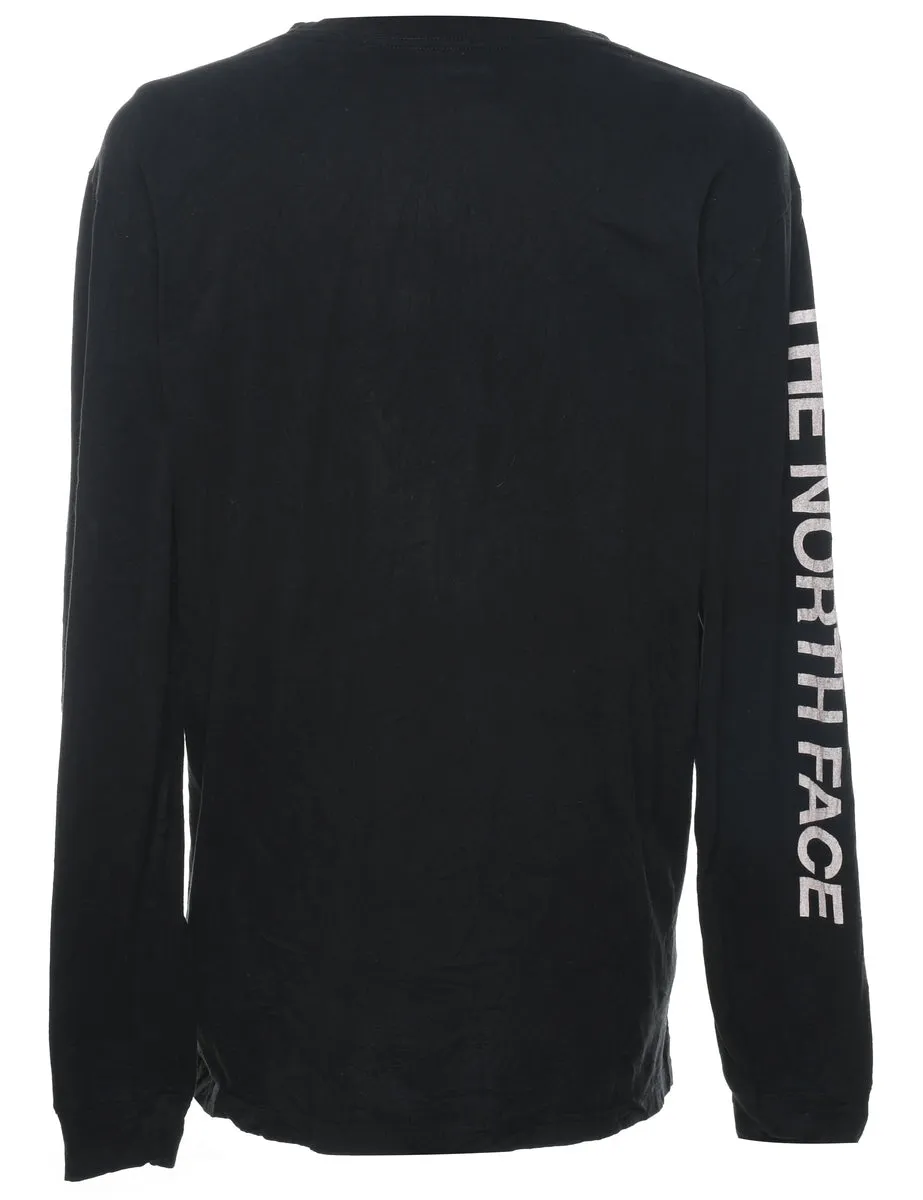 The North Face Black & White Printed Plain T-shirt - XL