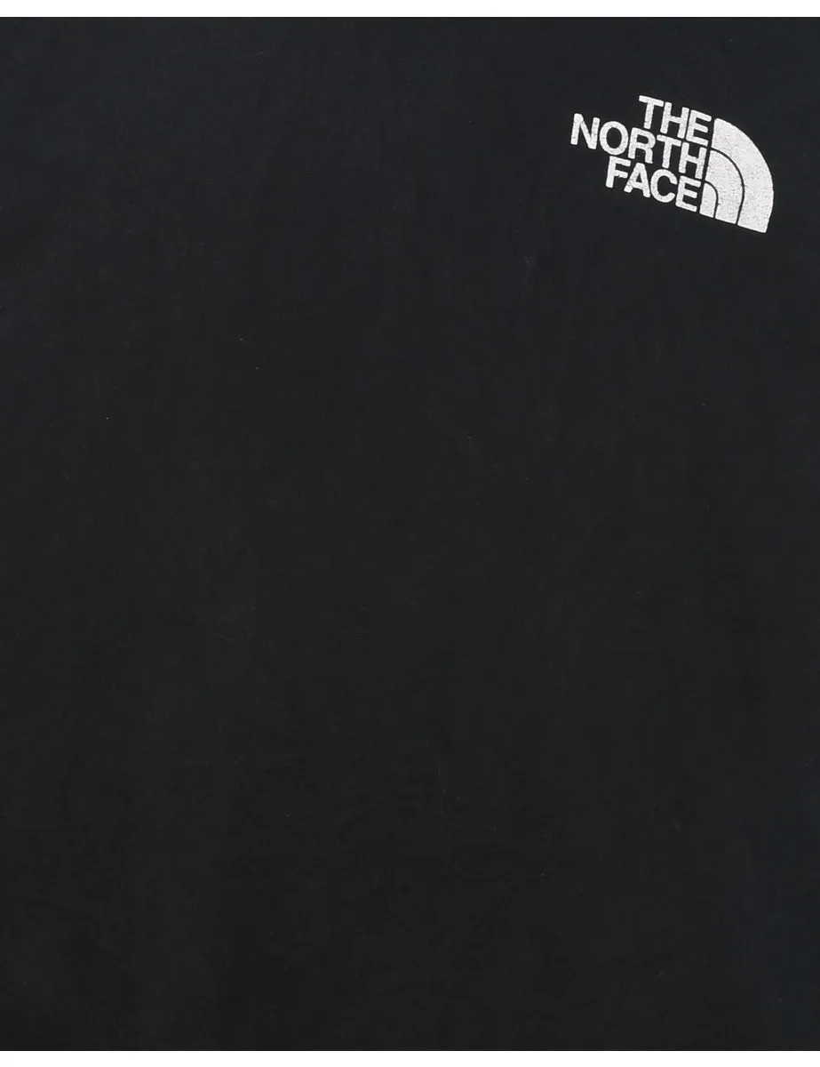 The North Face Black & White Printed Plain T-shirt - XL