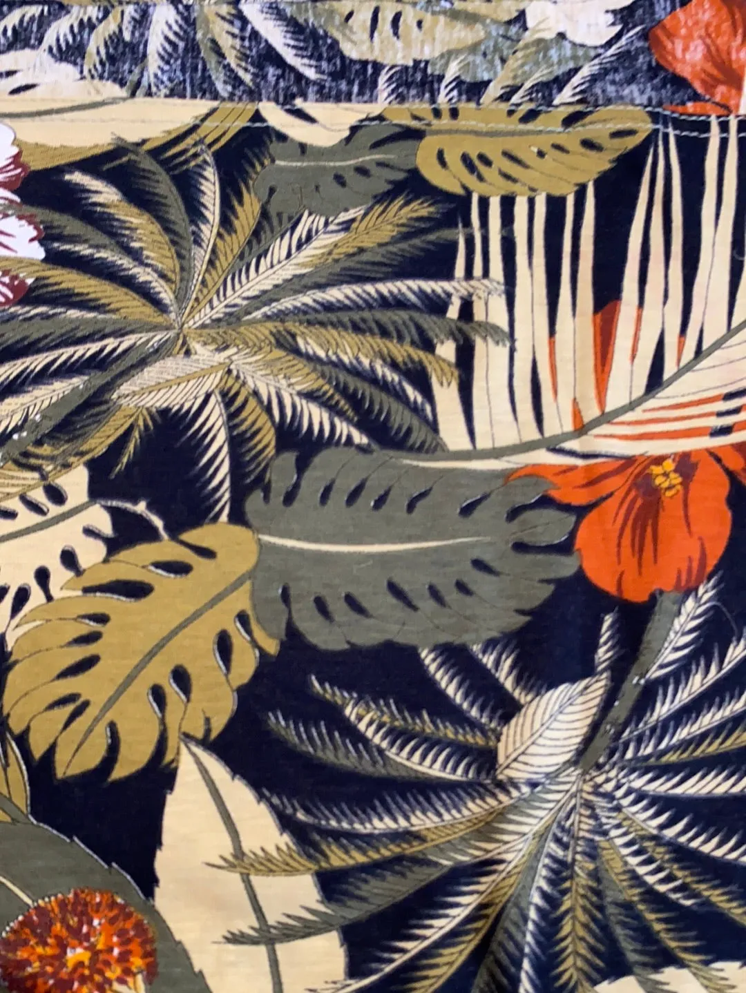 Tropical Foliage Knitwear Scarf