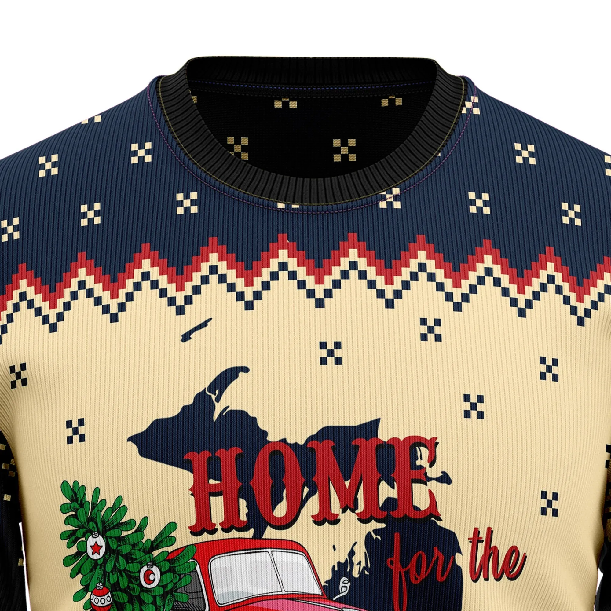 Ugly Sweater JulesRoche All-over Print Acrylic Cotton Mix