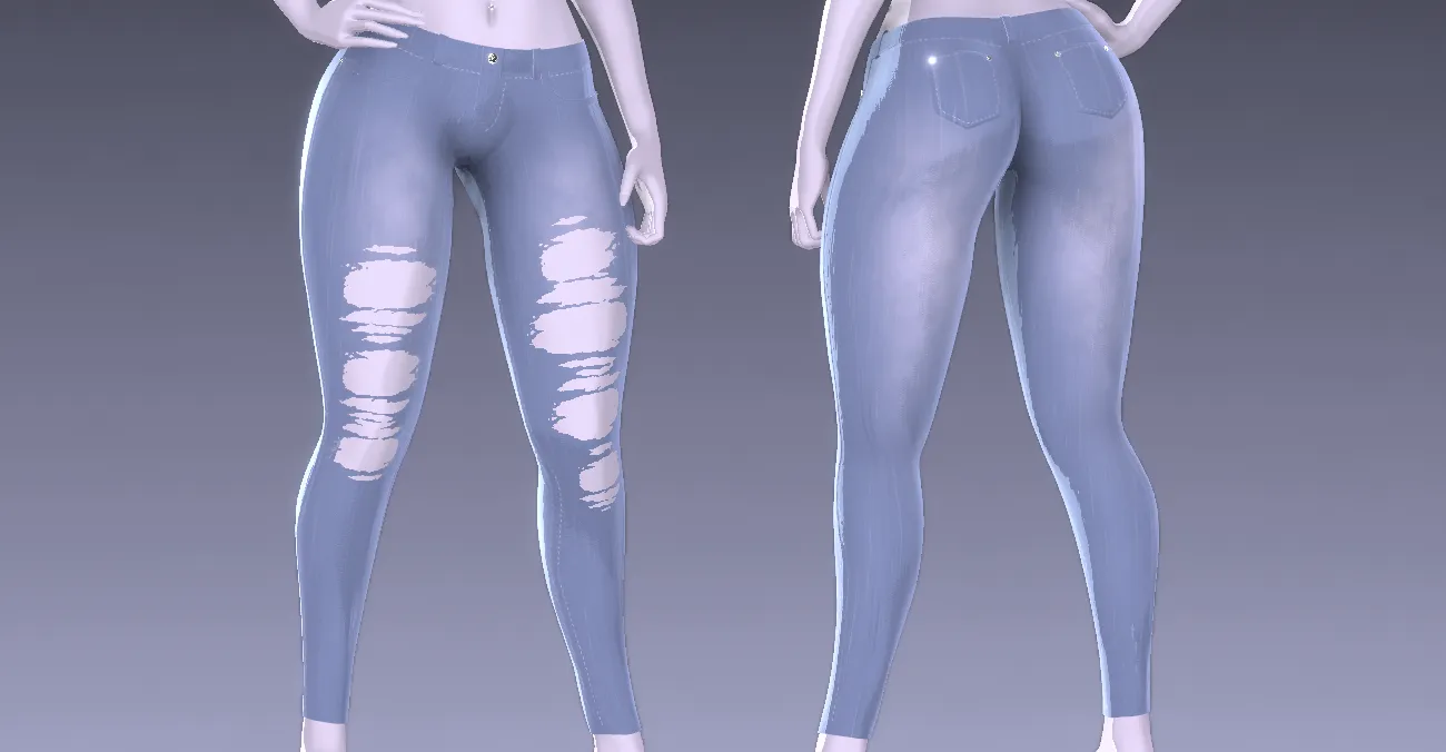 (Unisex) Skinny jeans (3D Model Asset)(Commercial license)