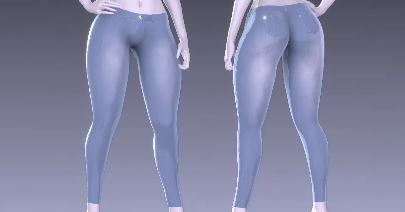 (Unisex) Skinny jeans (3D Model Asset)(Commercial license)
