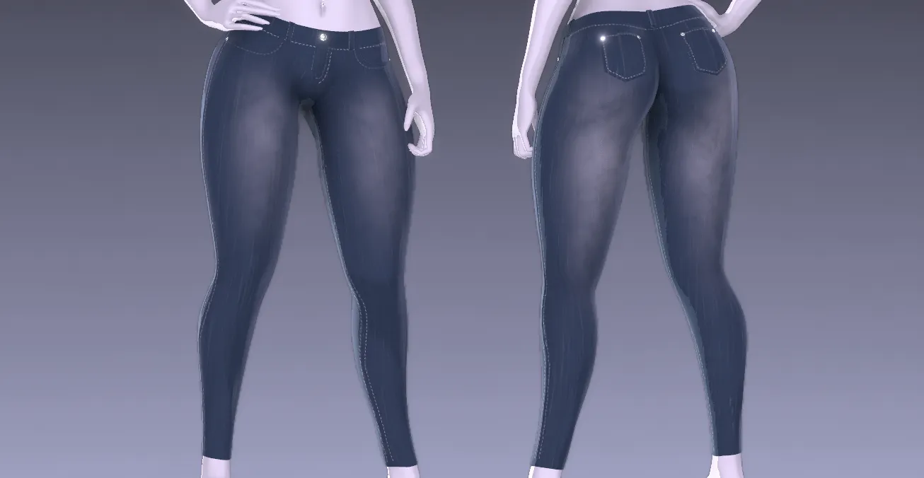 (Unisex) Skinny jeans (3D Model Asset)(Commercial license)