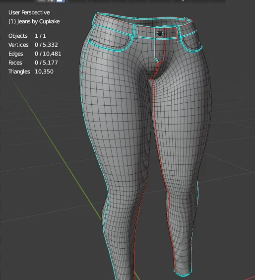 (Unisex) Skinny jeans (3D Model Asset)(Commercial license)