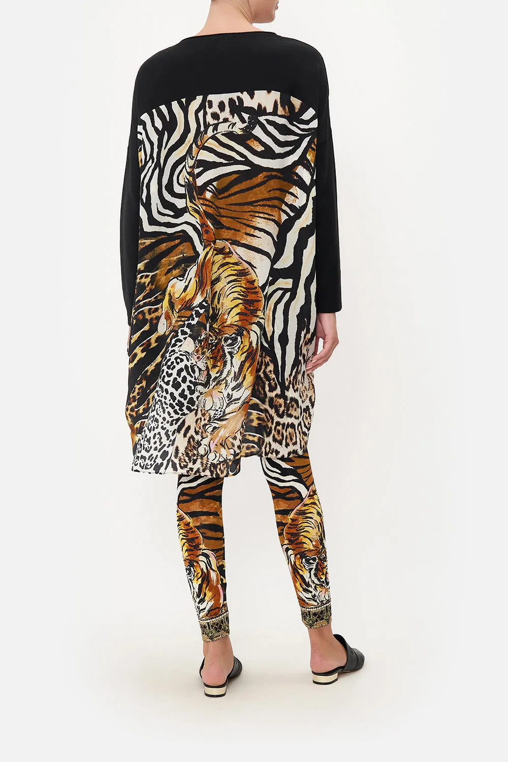 V NECK JUMPER WITH PRINT BACK WHATS NEW PUSSYCAT