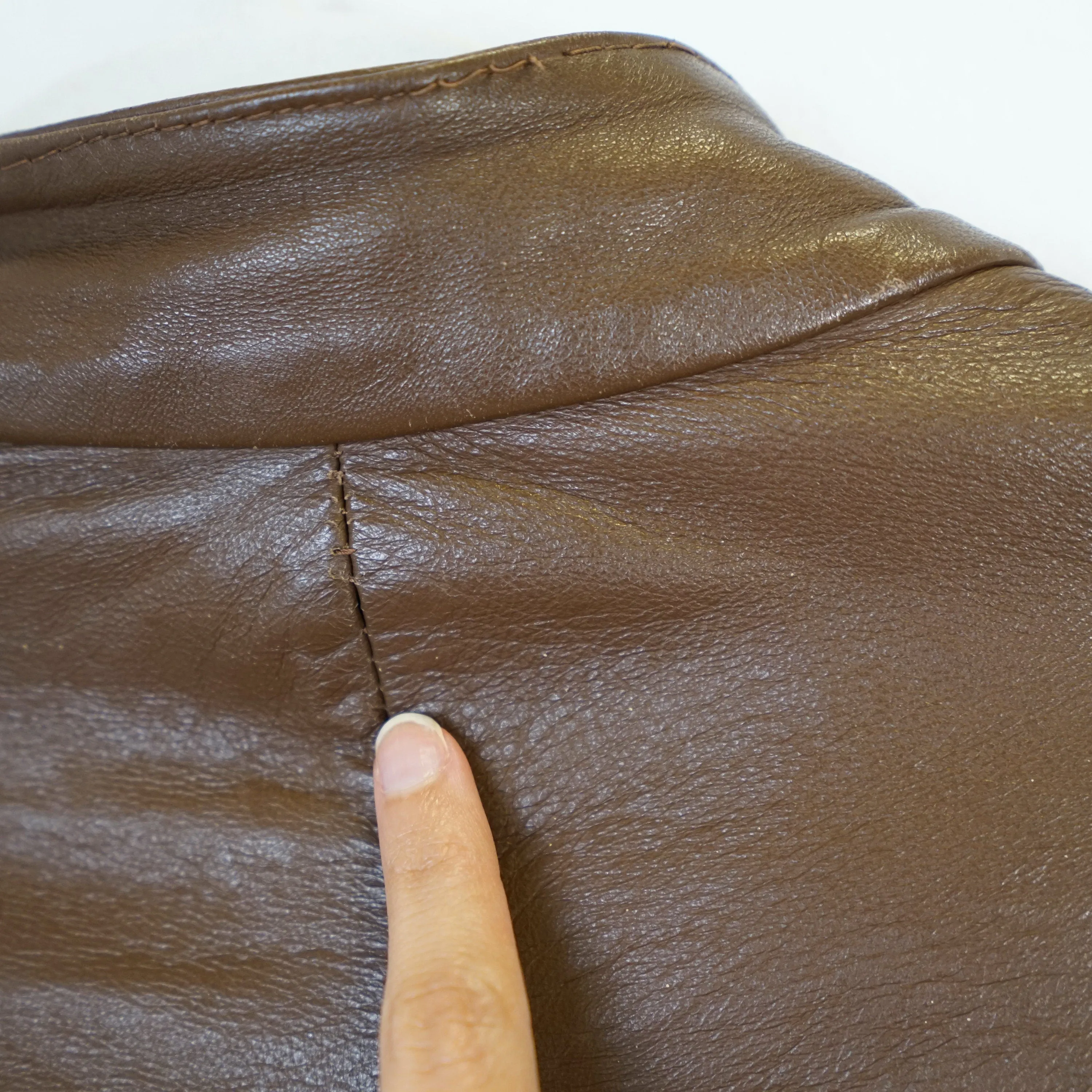 Vintage brown leather jacket Size L