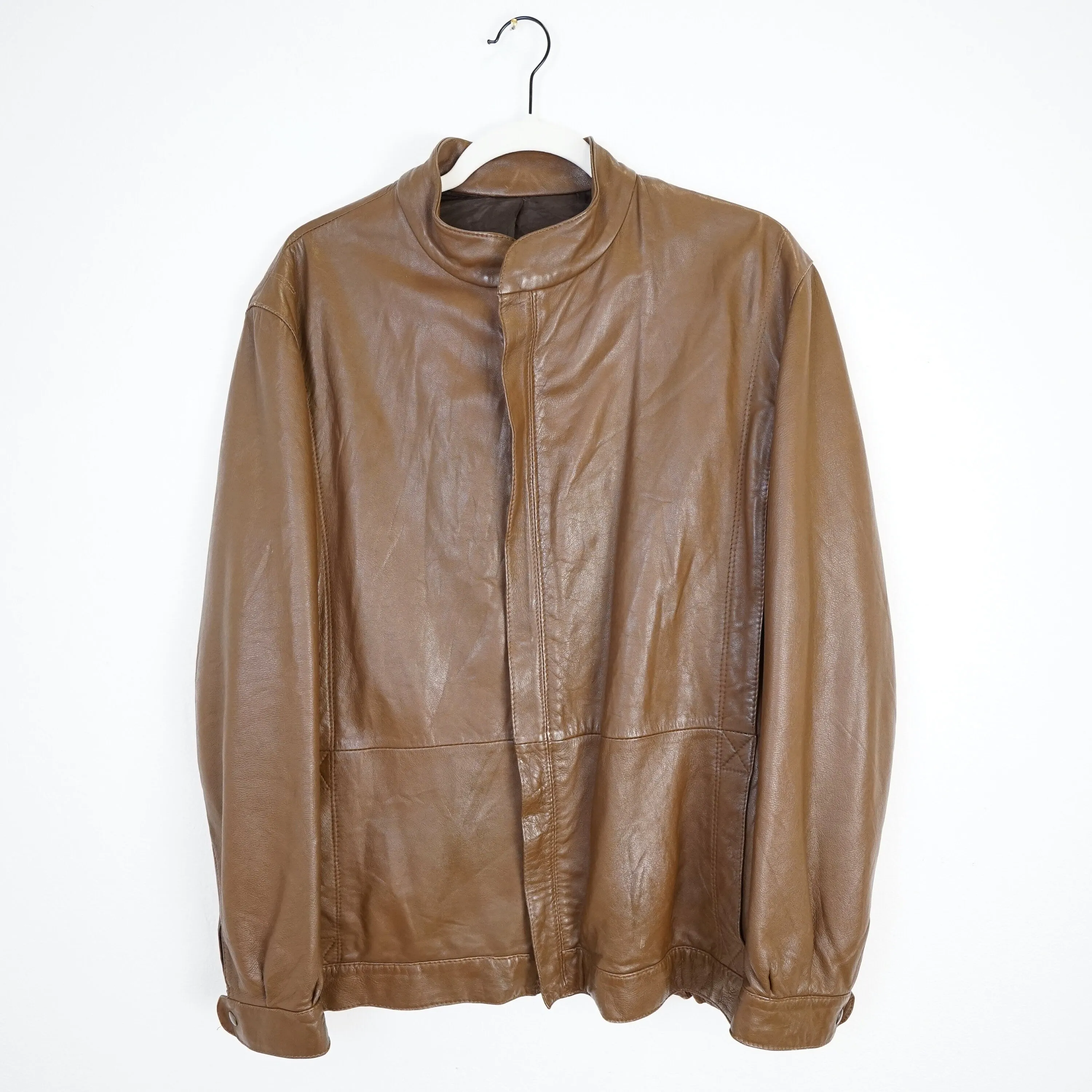 Vintage brown leather jacket Size L