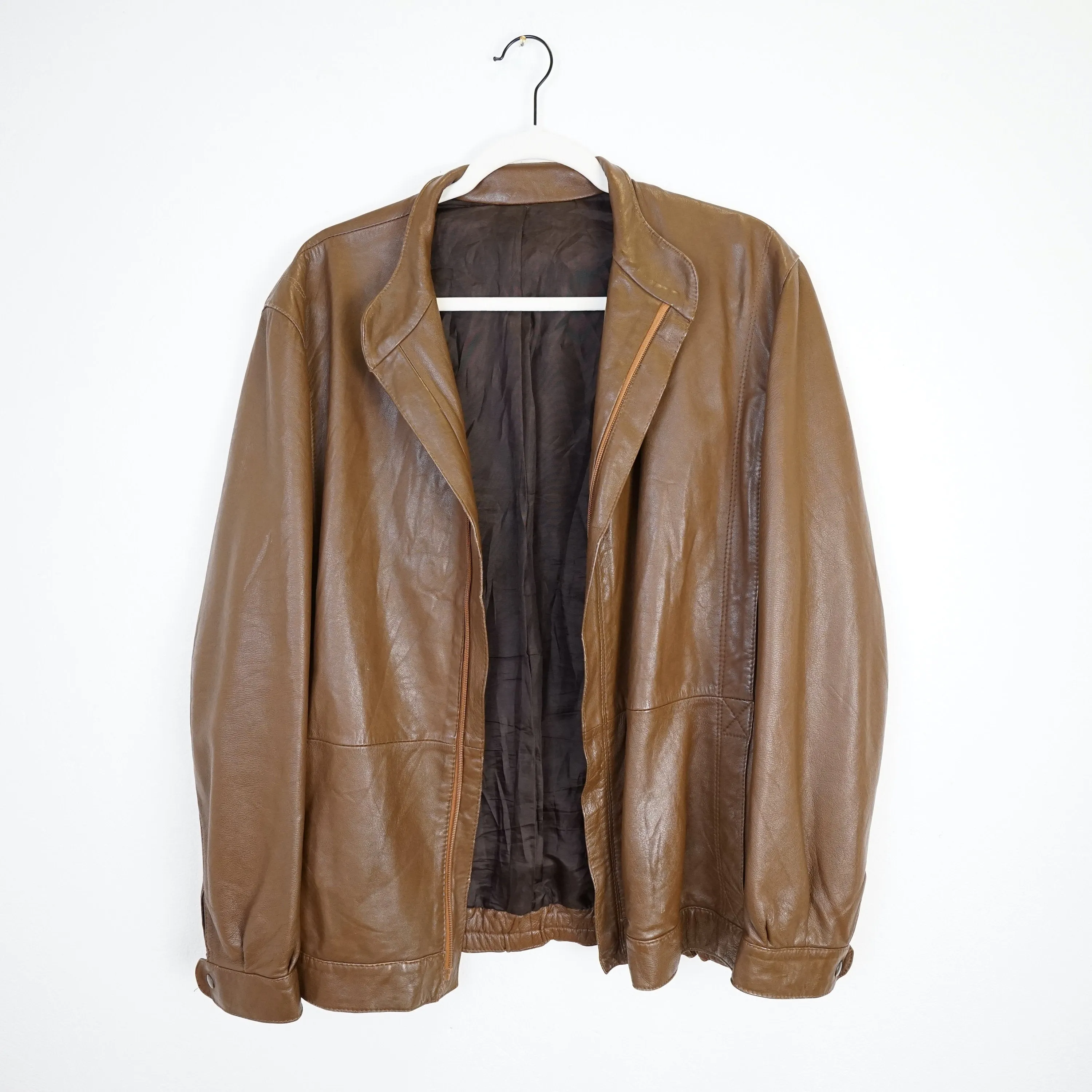 Vintage brown leather jacket Size L