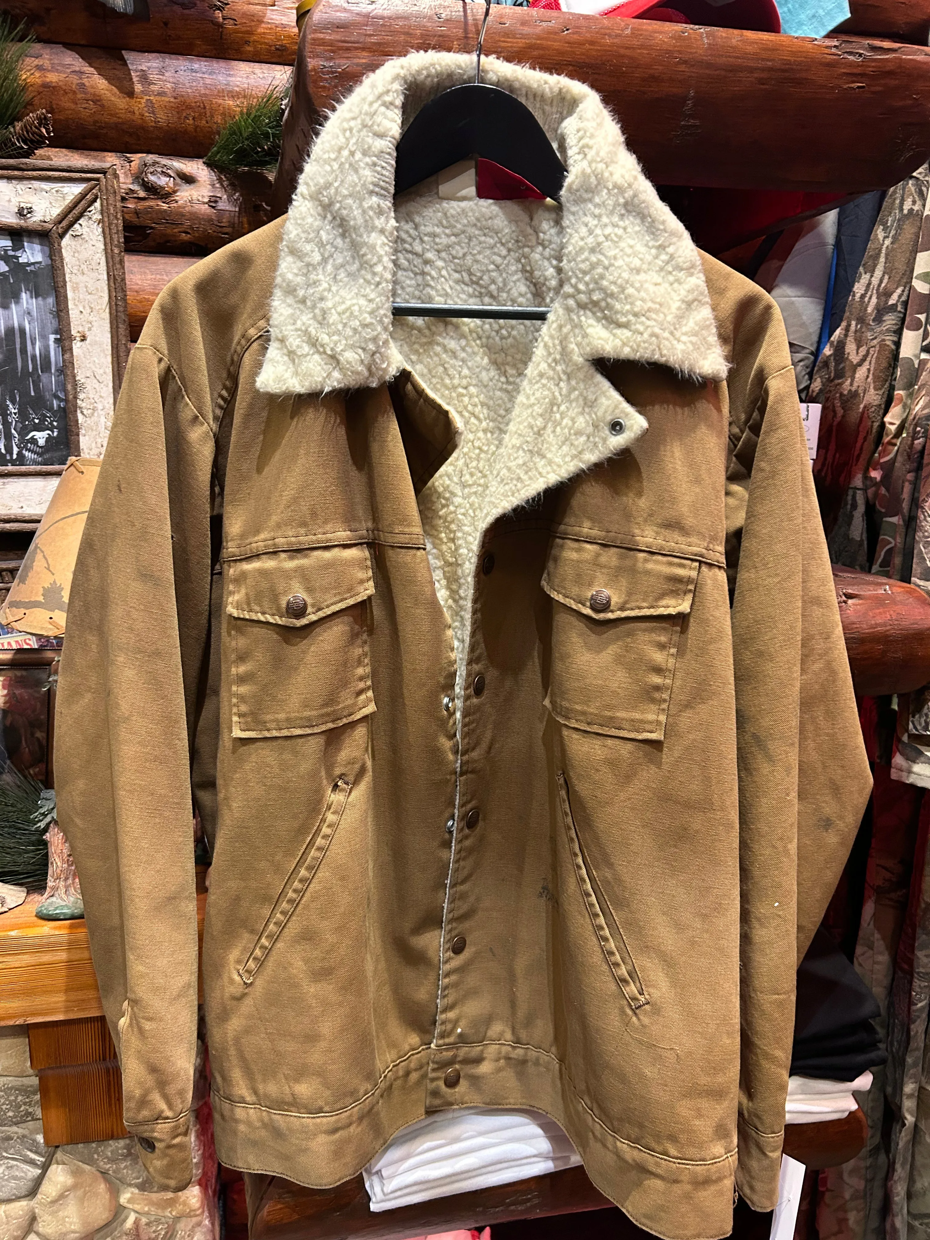 Vintage Sherpa Lined Marlboro Jacket, Large