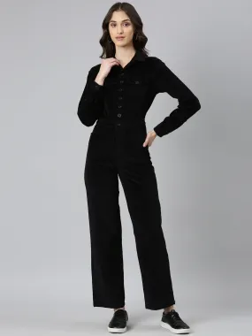 Women Black Solid Jumpsuit