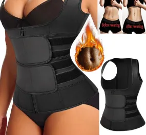 Women Waist Trainer Vest Corset Sauna Sweat Suit Compression Shirt Slimming Body Shaper Workout Tank Tops Weight Loss Shapewear