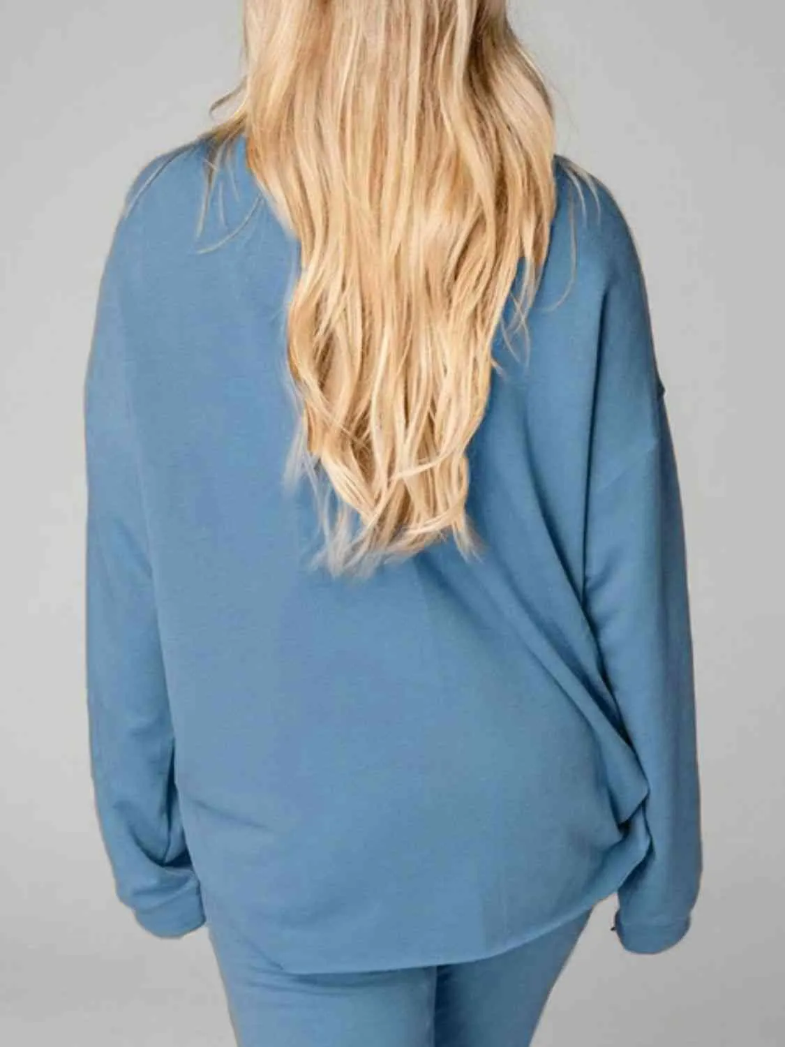 Worn Out Look Distressed Sweatshirt and Joggers Set