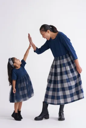 Yoke Dress - Navy