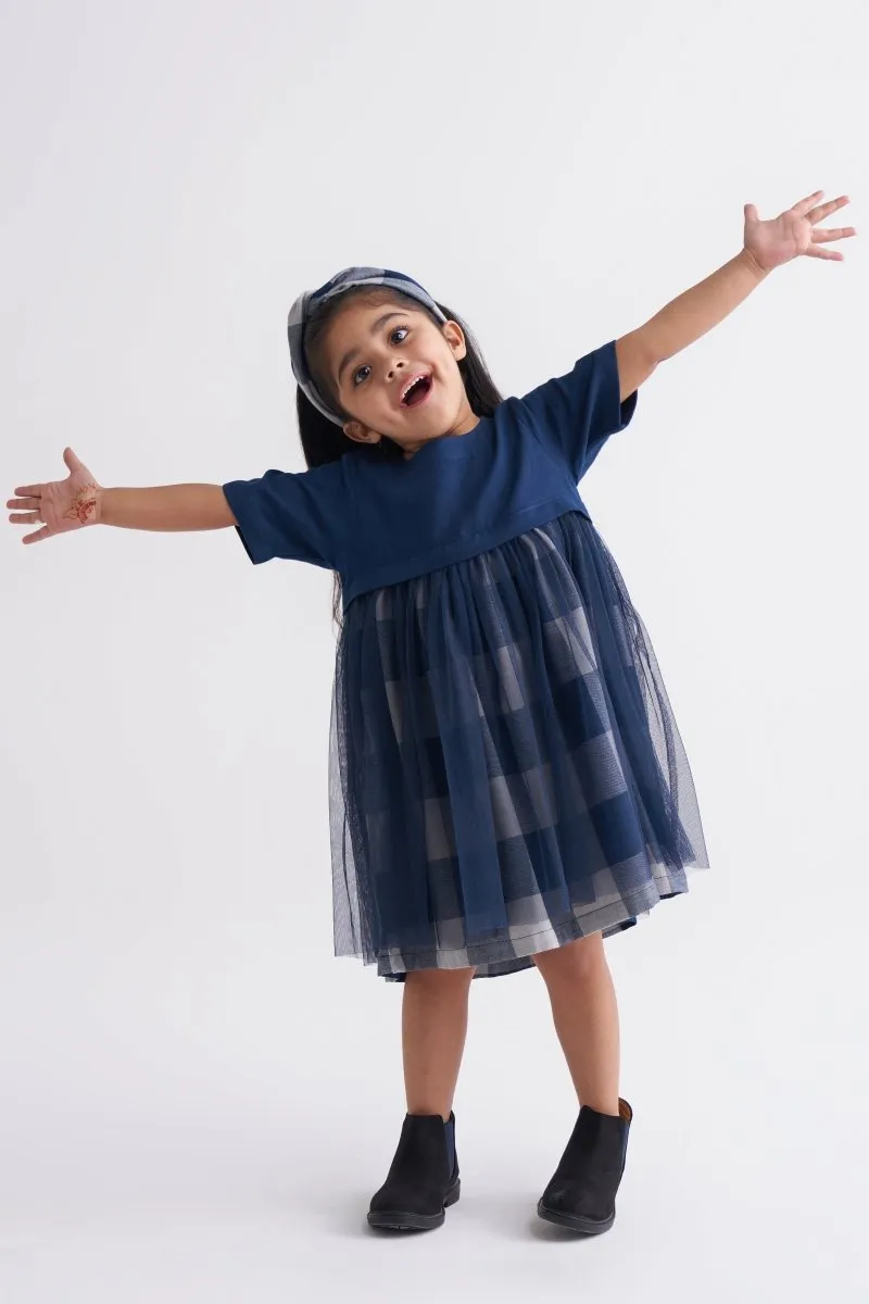 Yoke Dress - Navy