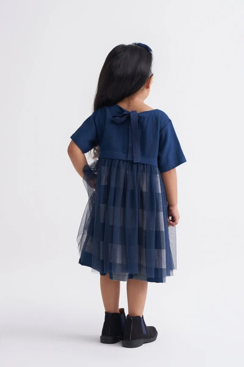 Yoke Dress - Navy